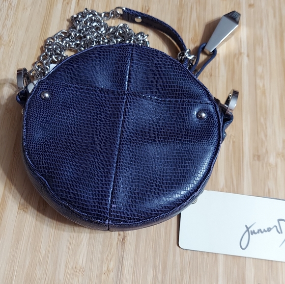 Junior Drake Italian Leather, Micro Cross Body Bag (Violet Ember, Blue Colo… - Picture 8 of 12